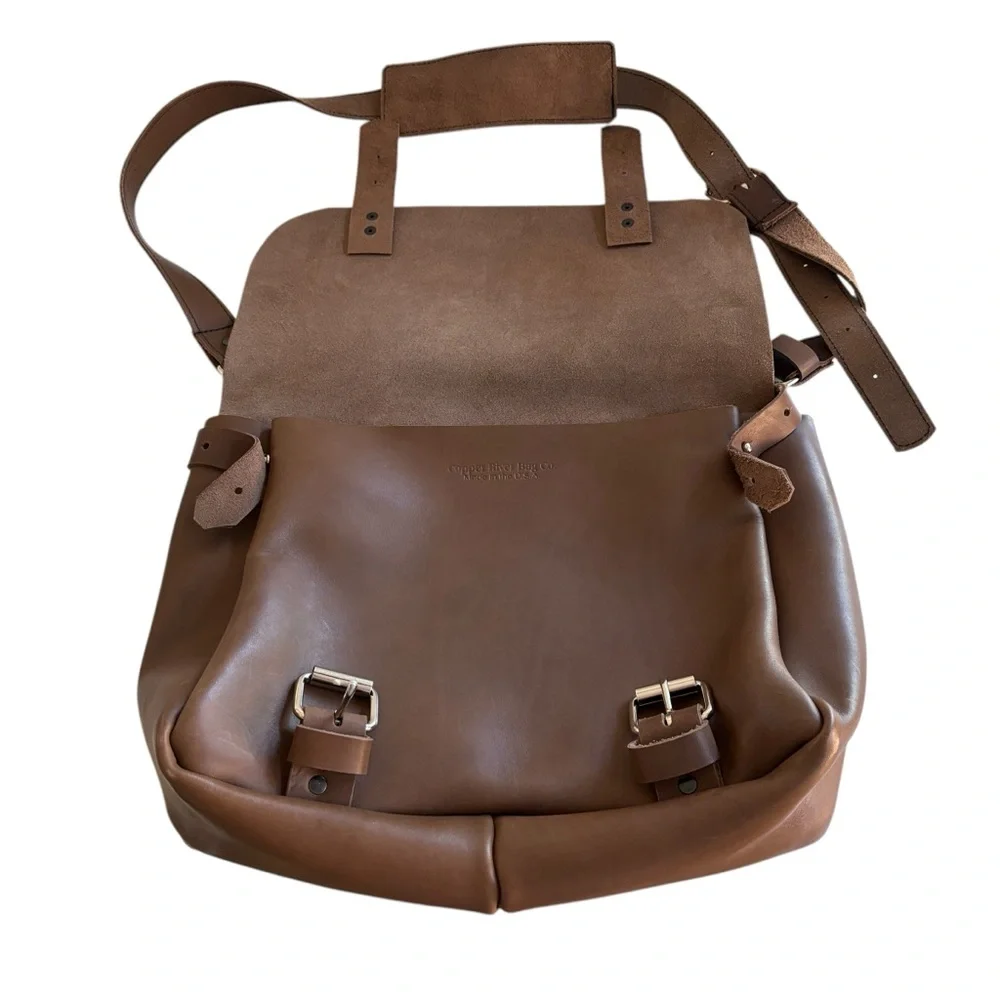 Copper River Bag Company Messenger Shoulder Bag Tan Leather